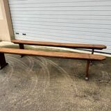 Pair of solid elm benches