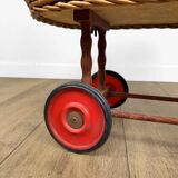 Vintage wicker doll pram cradle