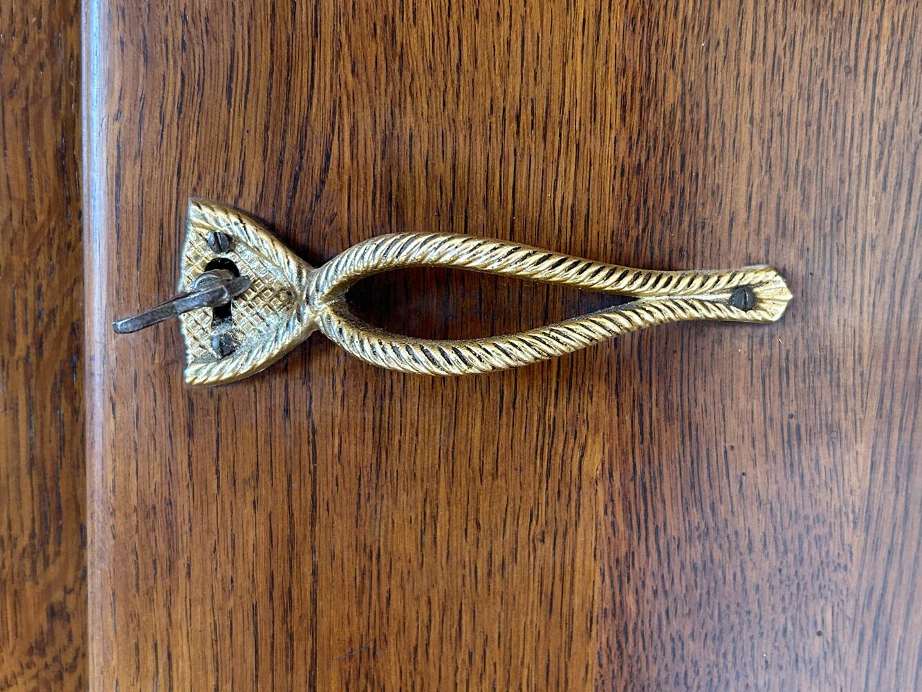 1950s linen wardrobe, shelves, central mirror