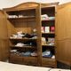 3-door wardrobe, 3 drawers in solid oak