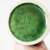 Green glazed ceramic box