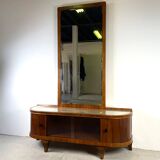 Wardrobe mirror with base cabinet in art deco style