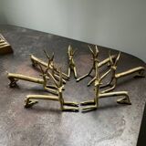 7 portes couteaux « antilopes » anciens en laiton