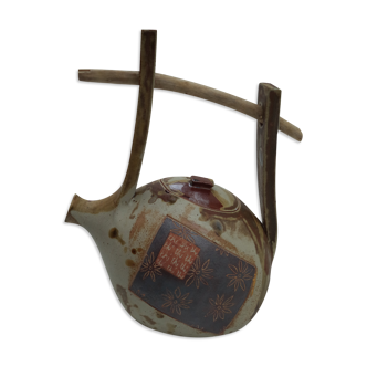 Potter artist's ceramic art teapot