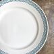Round flat dish St Amand in blue ironstone