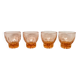 Set de 4 verres liqueur Luminarc étoile rose