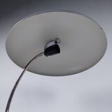 Rare lampe de bureau vintage, lampe de table RDA bleu clair chromé
