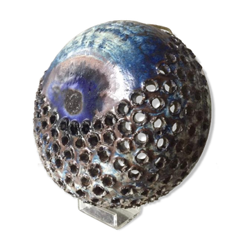Danish ceramic stoneware 1974 wall light  signed studio