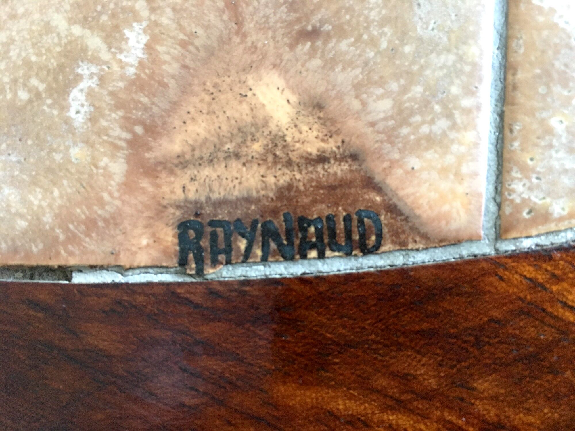 Table basse en céramique Vallauris vintage années 60