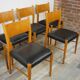 Wooden oval table and 6 matching chairs 60