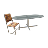 Design chrome oval table