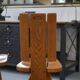 Set of 5 solid oak chairs by Seltz Manufacture 1970's