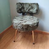 Green "moumoute" chair 1970 Pelfran
