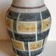 West-Germany vintage ceramic vase washes with graphic pattern