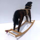 Vintage Mid-Century Wooden Rocking Horse Circa 1960s, Stuffed With Straw