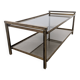 Brass and glass coffee table