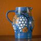 pichet céramique vintage, cruche céramique bleu, carafe