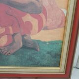 Nafea faa ipoipo painting by Paul Gauguin, authentic reproduction on canvas, published by Nouvelles Images