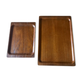 Pair of teak trays