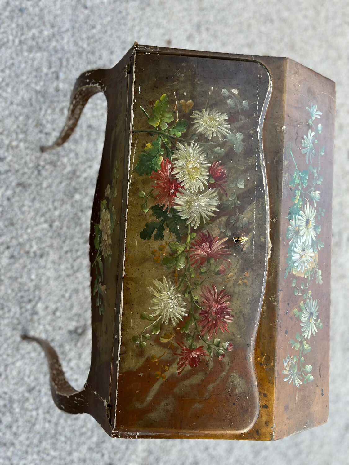 Curved painted wooden secretary 1950/60