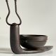 Brutalist vintage snail shape candle holder