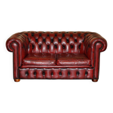 Canapé Chesterfield cuir vintage