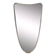 Free-form rearview mirror with brass outline - 60x30cm