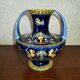 Vase with 2 polychrome handles in Gien earthenware France with Renaissance decoration 1938