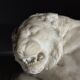 Marble sculpture of a reclining lion
