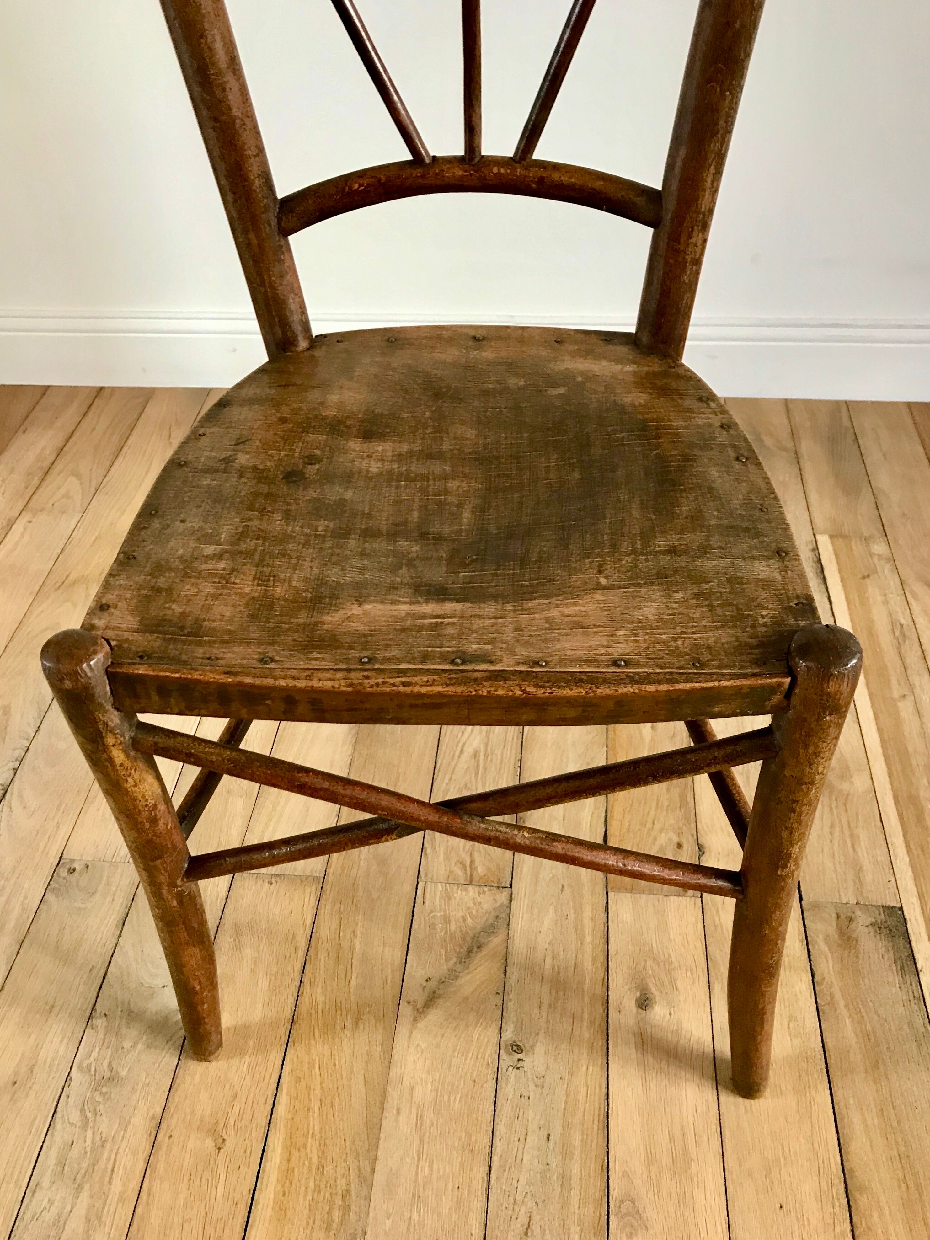 old wooden bistro chair early twentieth century