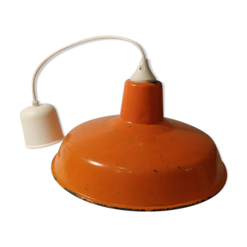 Suspension industrielle 1960 métal émaillé