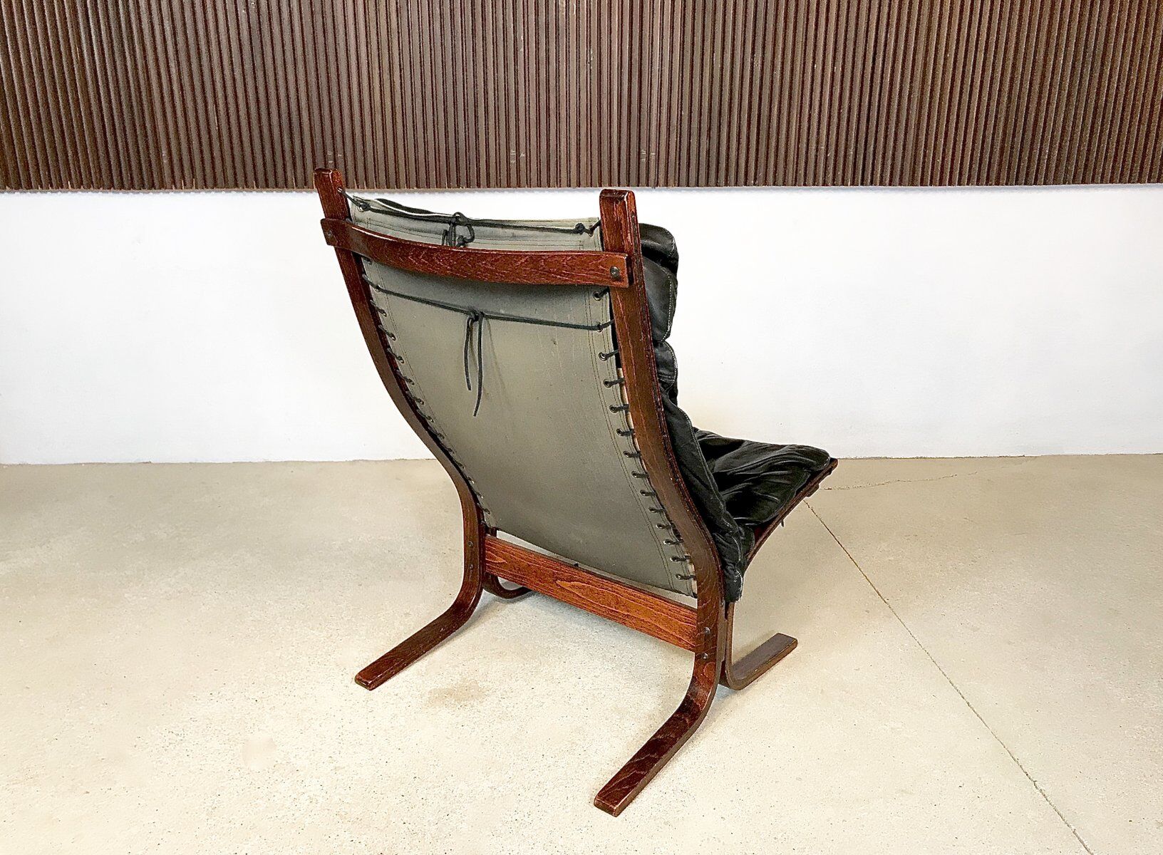 Siesta leather highback chair by Ingmar Relling for Westnofa, 1960s