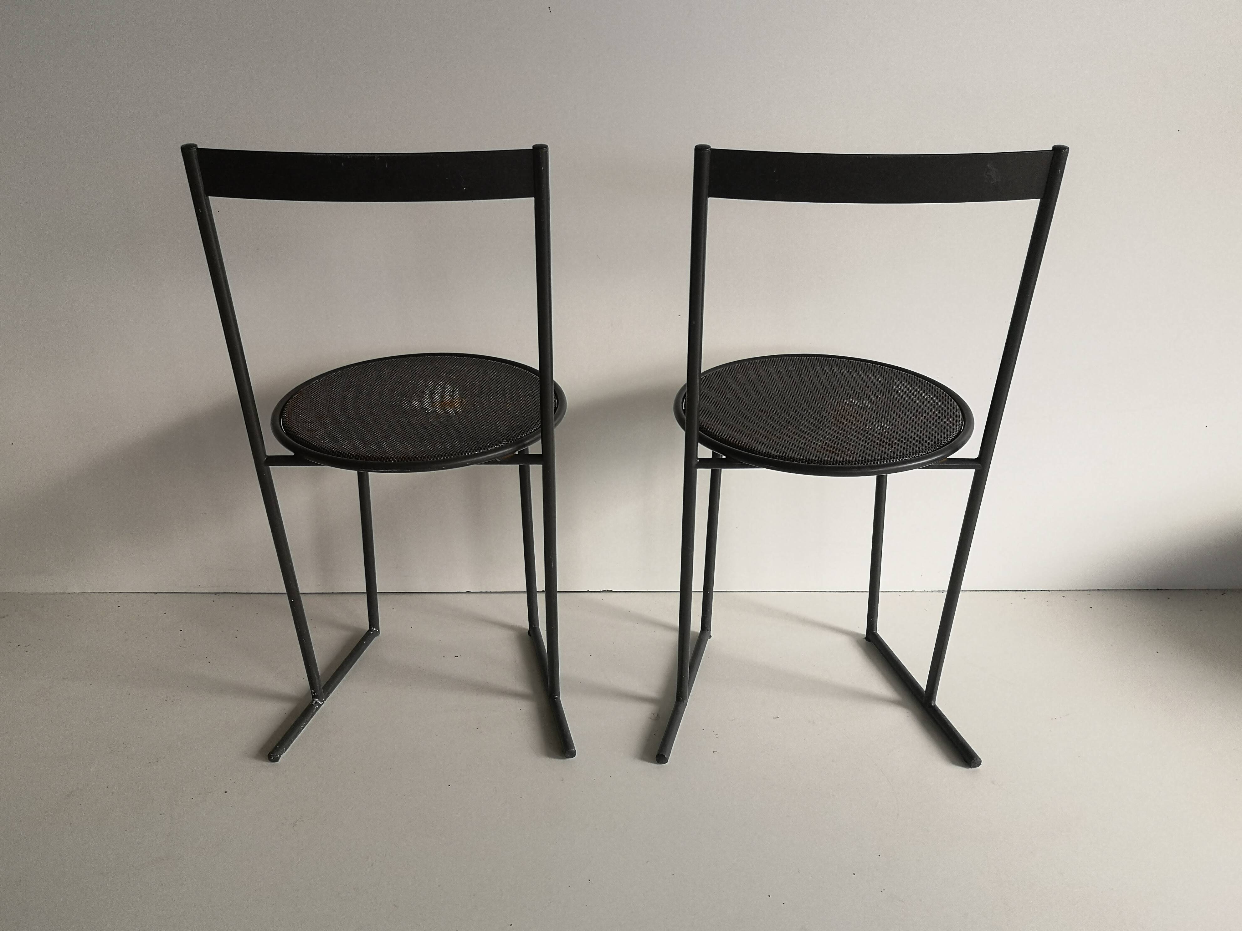 Paire de chaises Fly-line Italy 1980