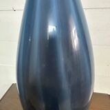 Grand vase en verre bleu