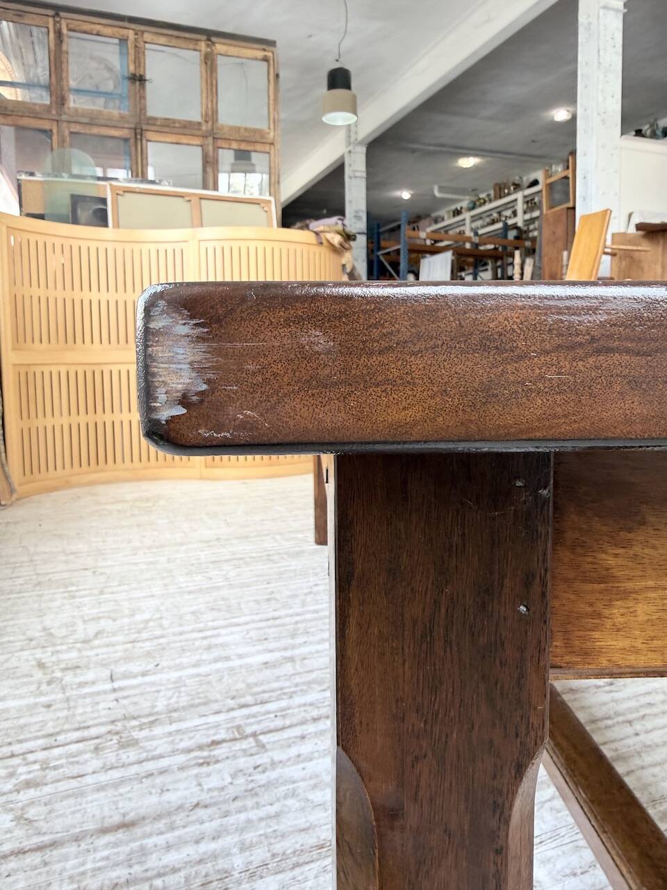 Table de ferme campagne noyer massif XL 250cm