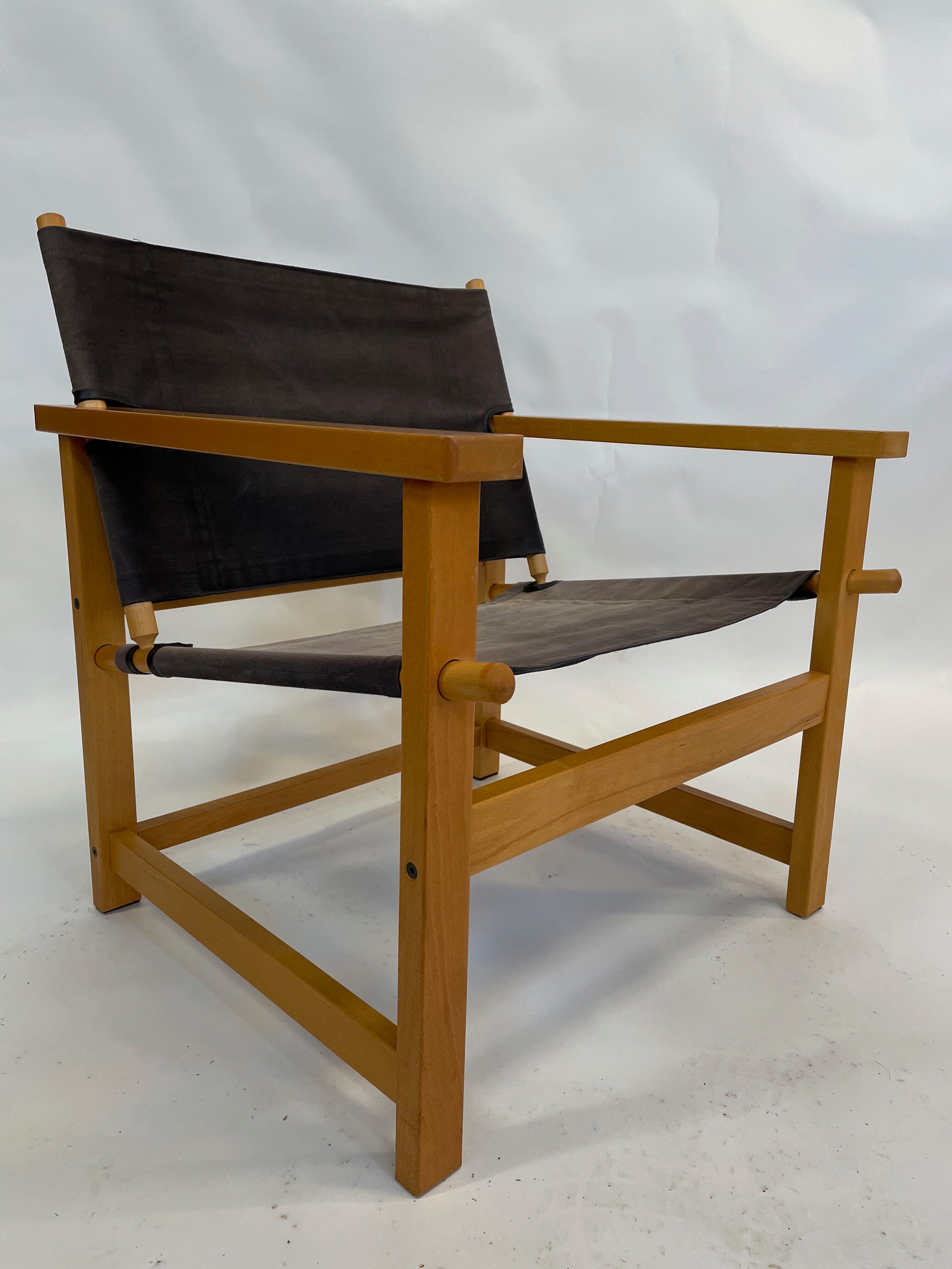 Vintage Safari Chair 1980s Hyllinge Møbler Denmark