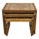 Set of 3 nesting tables in teak with tiled tops.