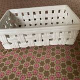 White ceramic basket
