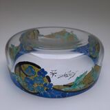 Signed Mazoyer cup. Art Deco enameled glass, 1920-1930.