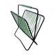Porte revue vintage metal et scoubidou vert