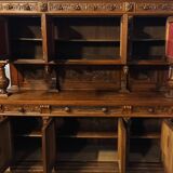 Renaissance two-part walnut sideboard