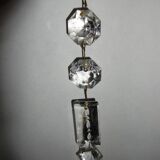 Petit lustre  "Rivière de diamants" en cristal blanc