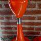 2 ashtrays 70' tulip vintage orange 50 cm