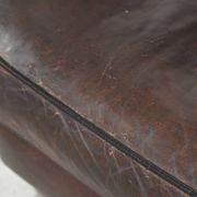 Dark sheepskin club armchair with unique design in English style