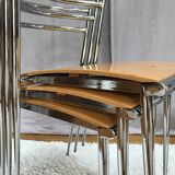 4 Cosmos Chairs, ERIC RAFFY for SOCA, 80s design