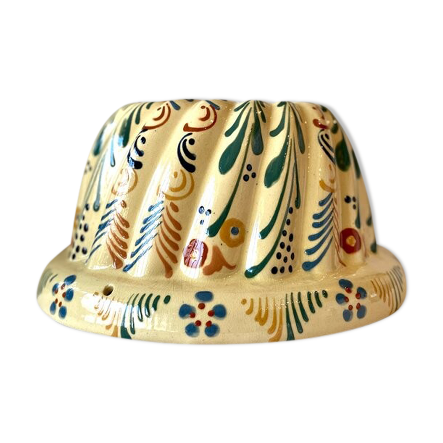 Glazed ceramic kougelhopf mould