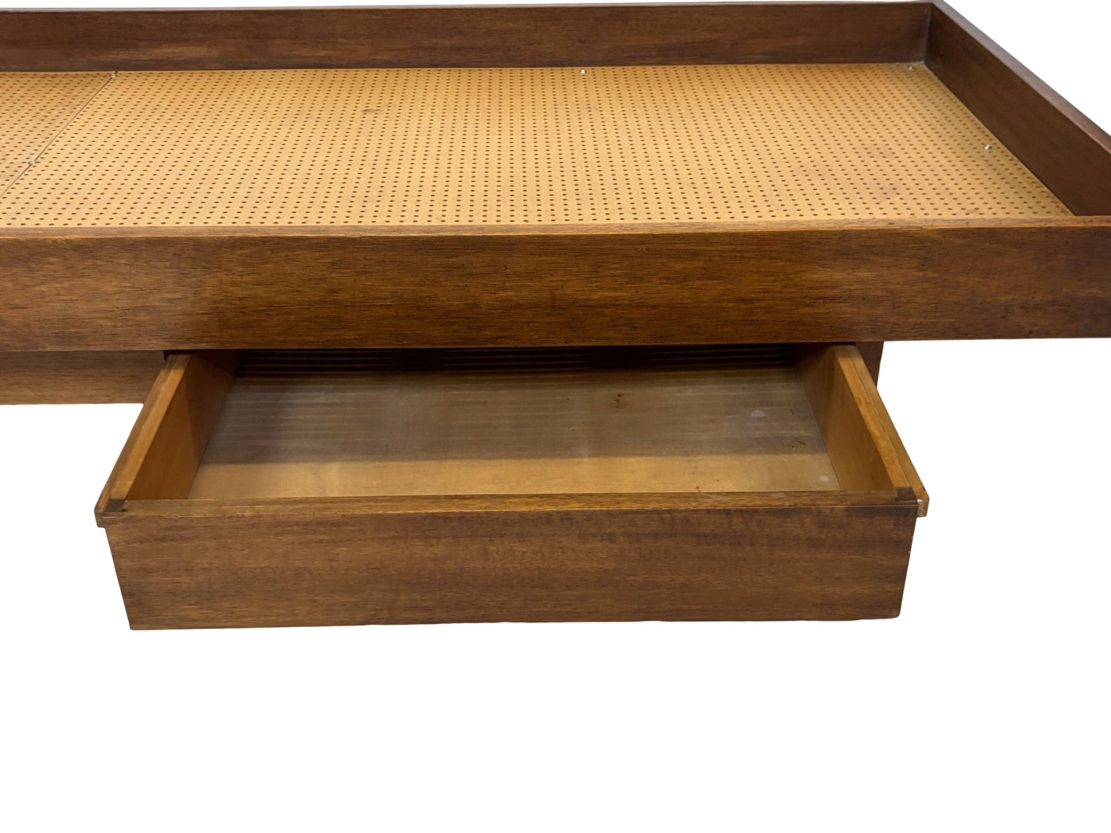 Vintage daybed with drawers 1960s in teak minimalist design