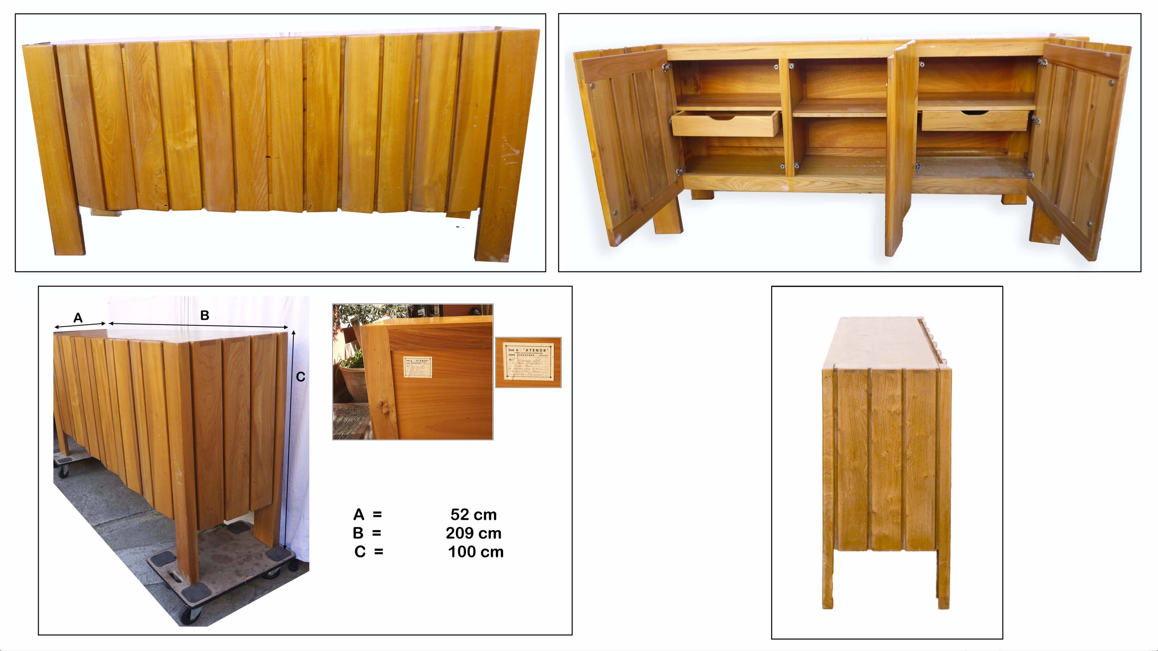 Enfilade en orme massif édition Maison Regain 70'