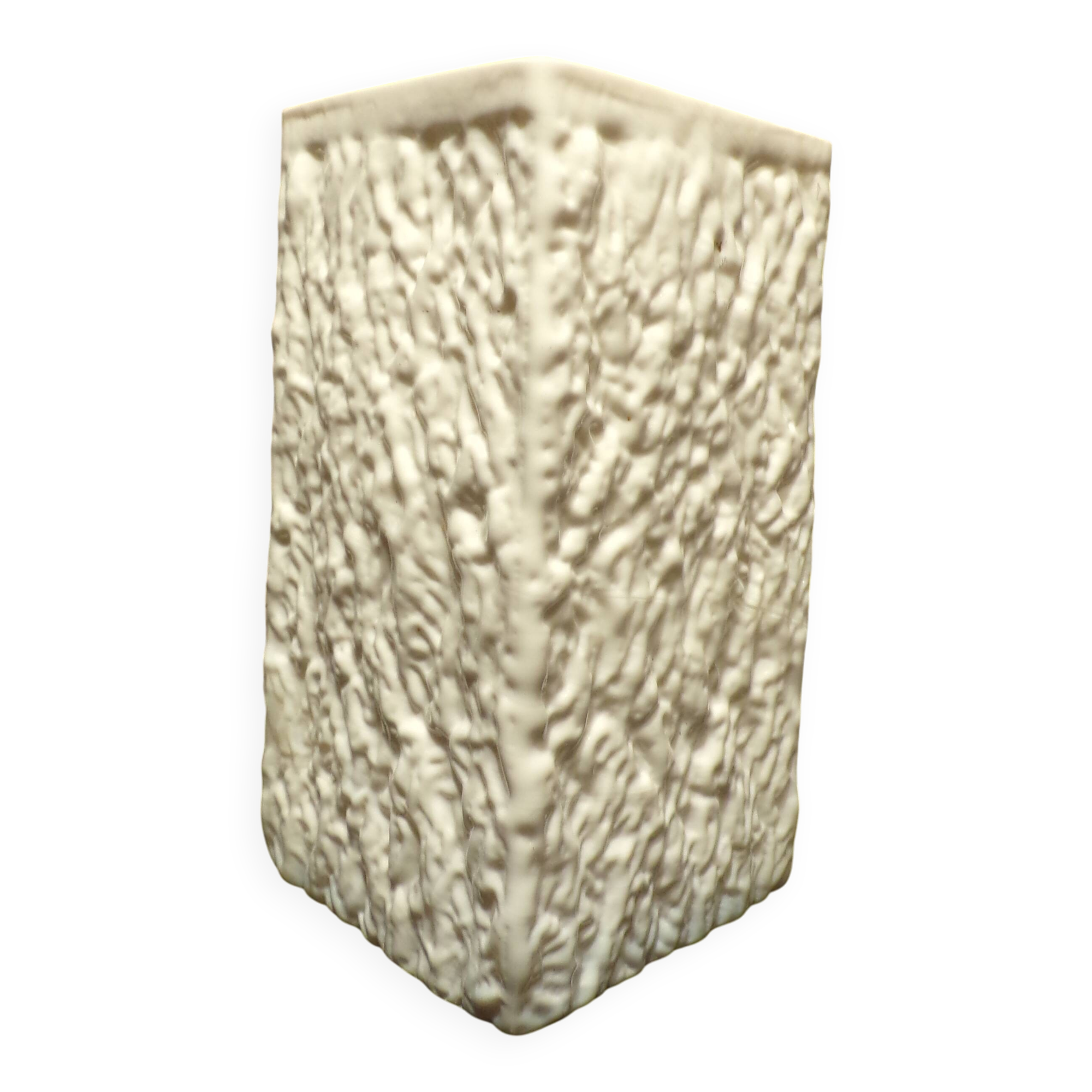 Ingrid brutalist vase in opaline