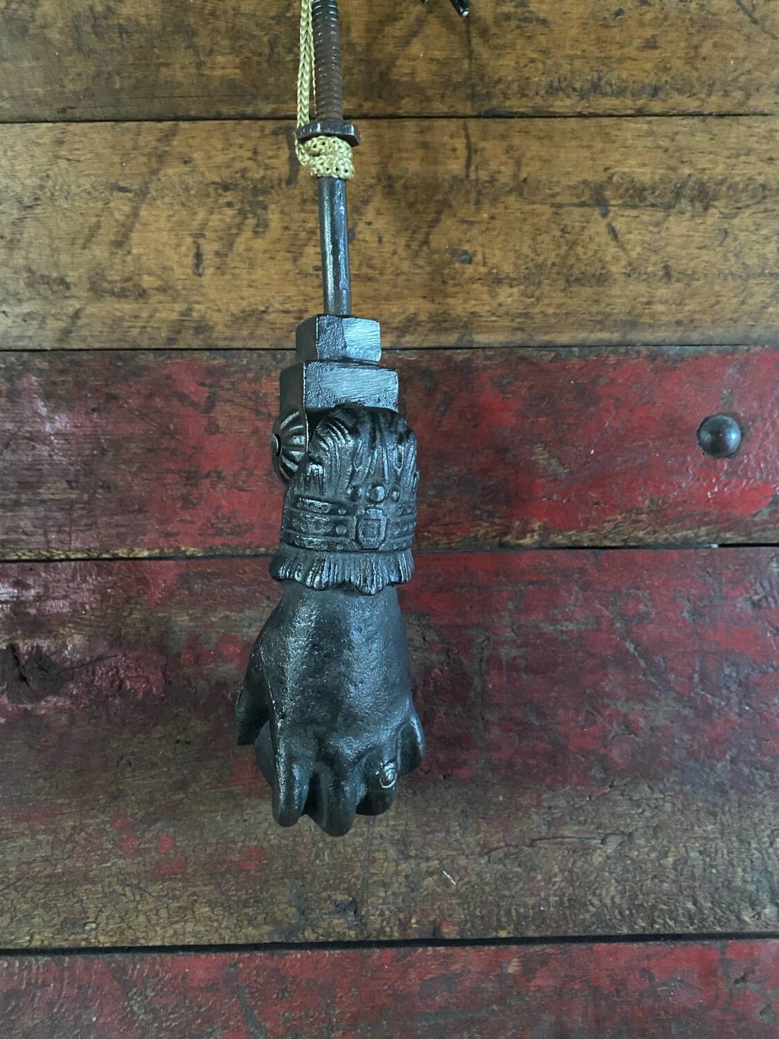 19th century cast iron “hand” door knocker